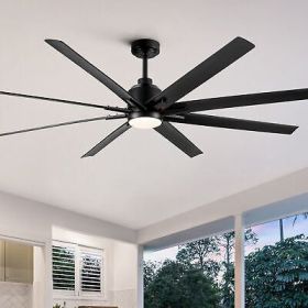 72 Integrated LED Light Ceiling Fan with White ABS Blade